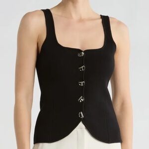 NWT Milk & Honey Knit Tank with Silver Buttons Size S